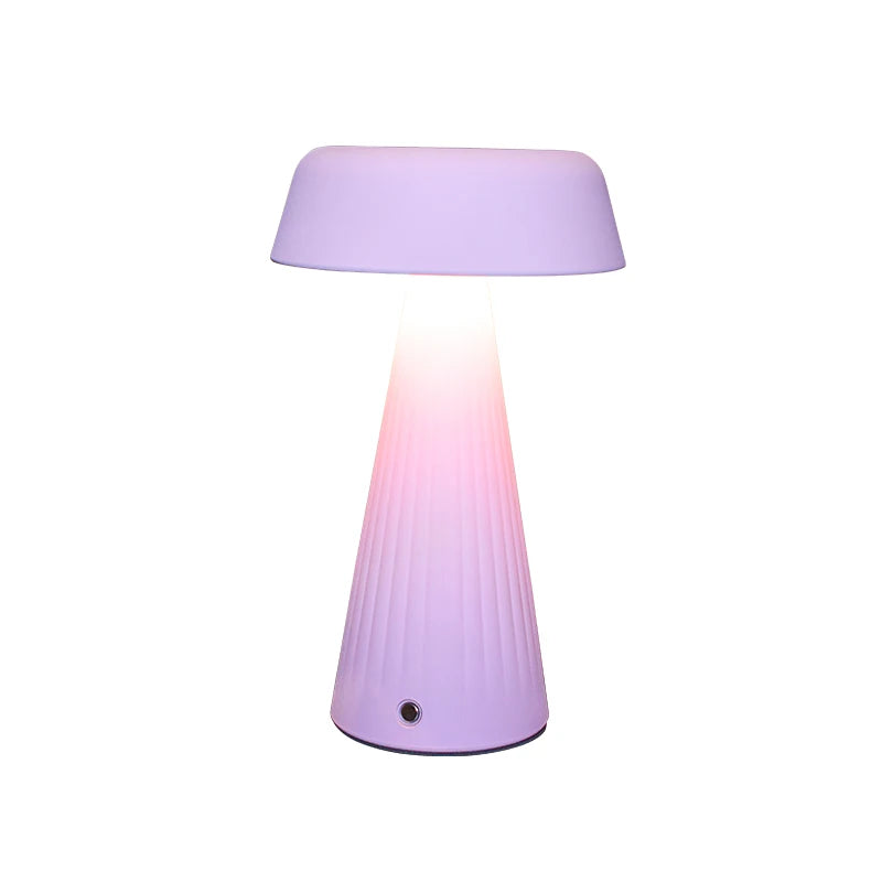 Dropshipping Stepless Dimming Rechargeable Battery Operated Touch Cordless Outdoor Mushroom LED Table Lamp-9