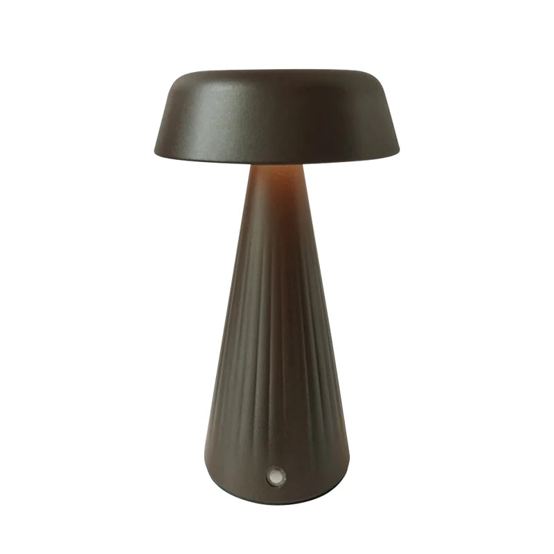 Dropshipping Stepless Dimming Rechargeable Battery Operated Touch Cordless Outdoor Mushroom LED Table Lamp-6